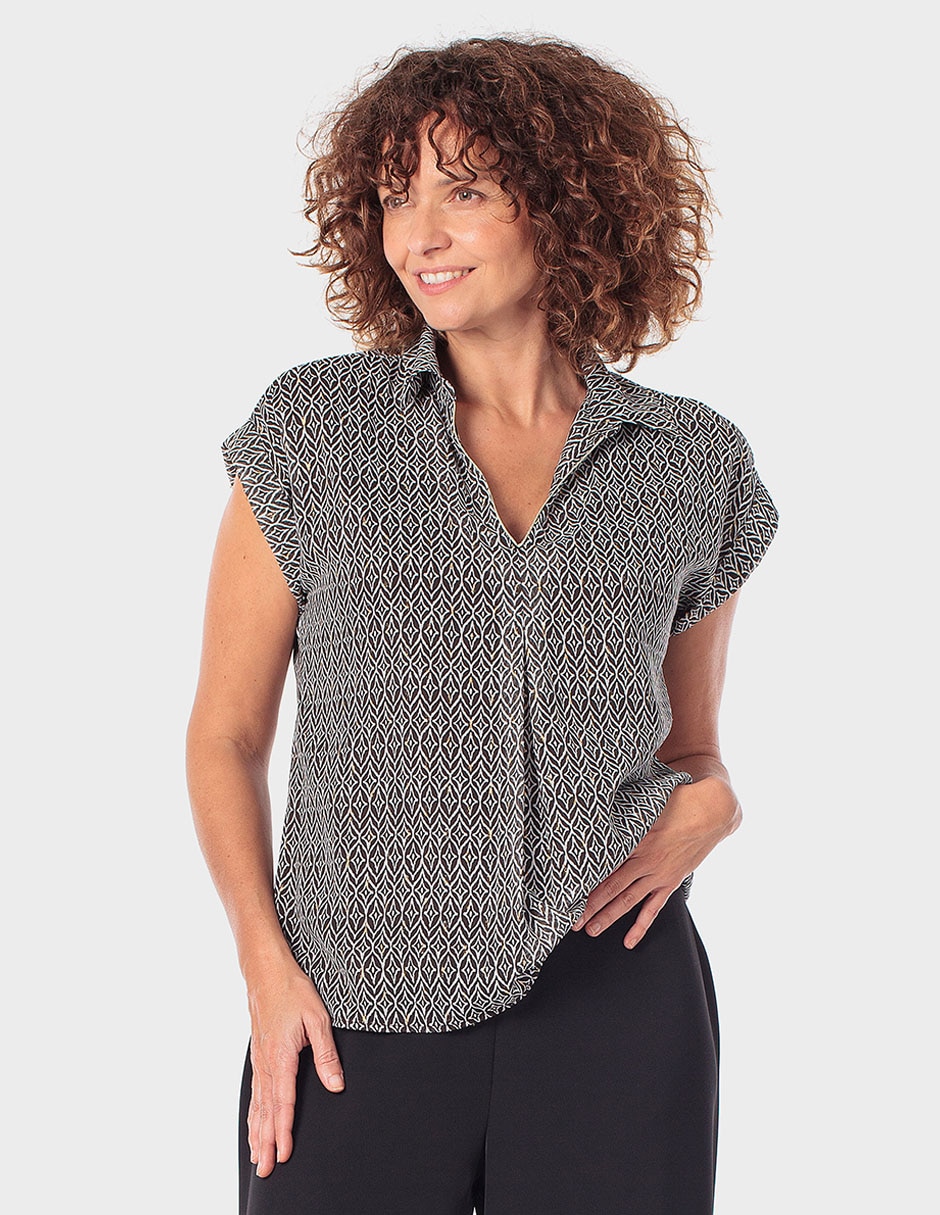 Blusa manga corta para mujer