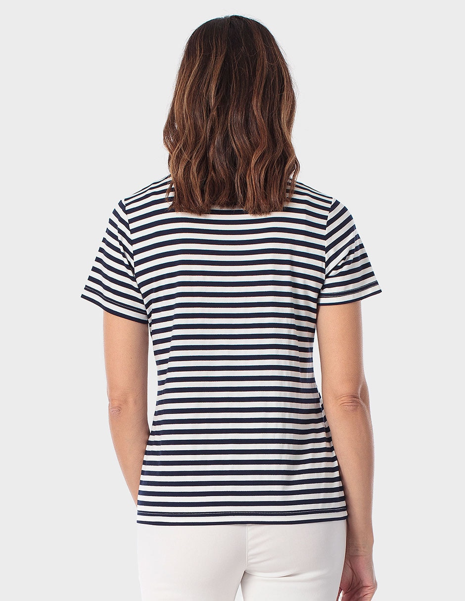 Playera manga corta cuello redondo para mujer 2