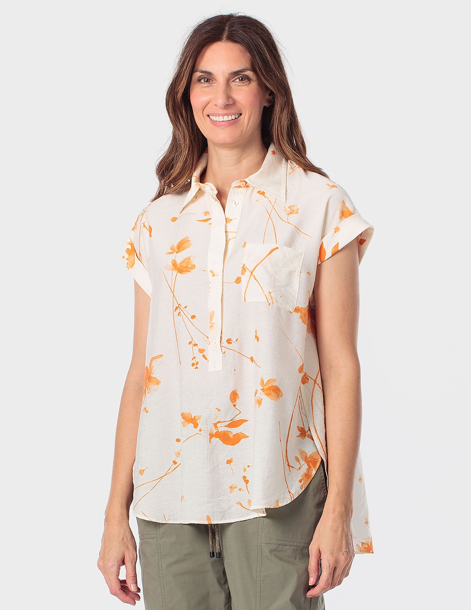 Blusa manga corta para mujer