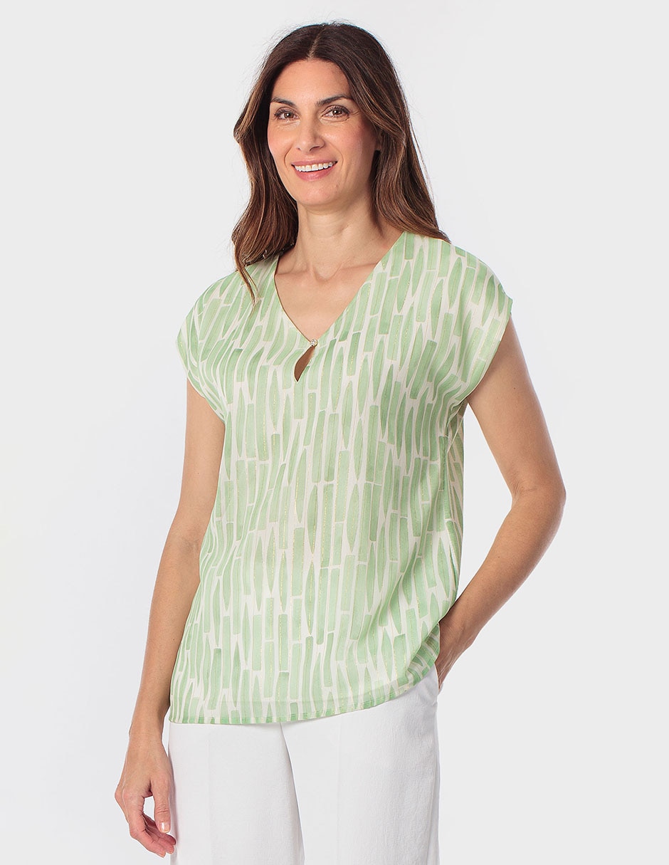 Blusa manga corta para mujer
