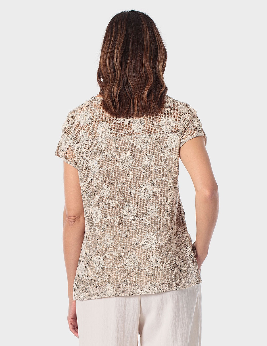 Blusa manga corta para mujer 4
